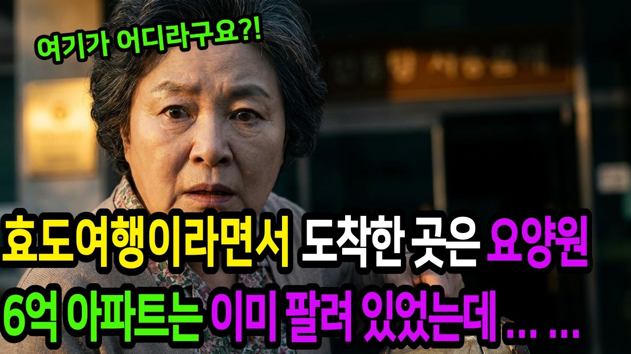효도여행 보내준다더니 도착한 곳이 요양원... 30년 모은 6억 아파트도 이미 팔려 있었습니다 |감동사연 ㅣ오디오북 ㅣ노후사연 ㅣ사연라디오 ㅣ인생사연