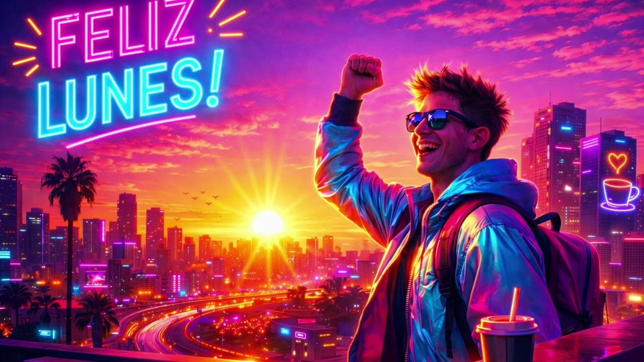 FM NEON' - Monday morning |Lunes en la mañana| buena vibra #sparklyretrosynth