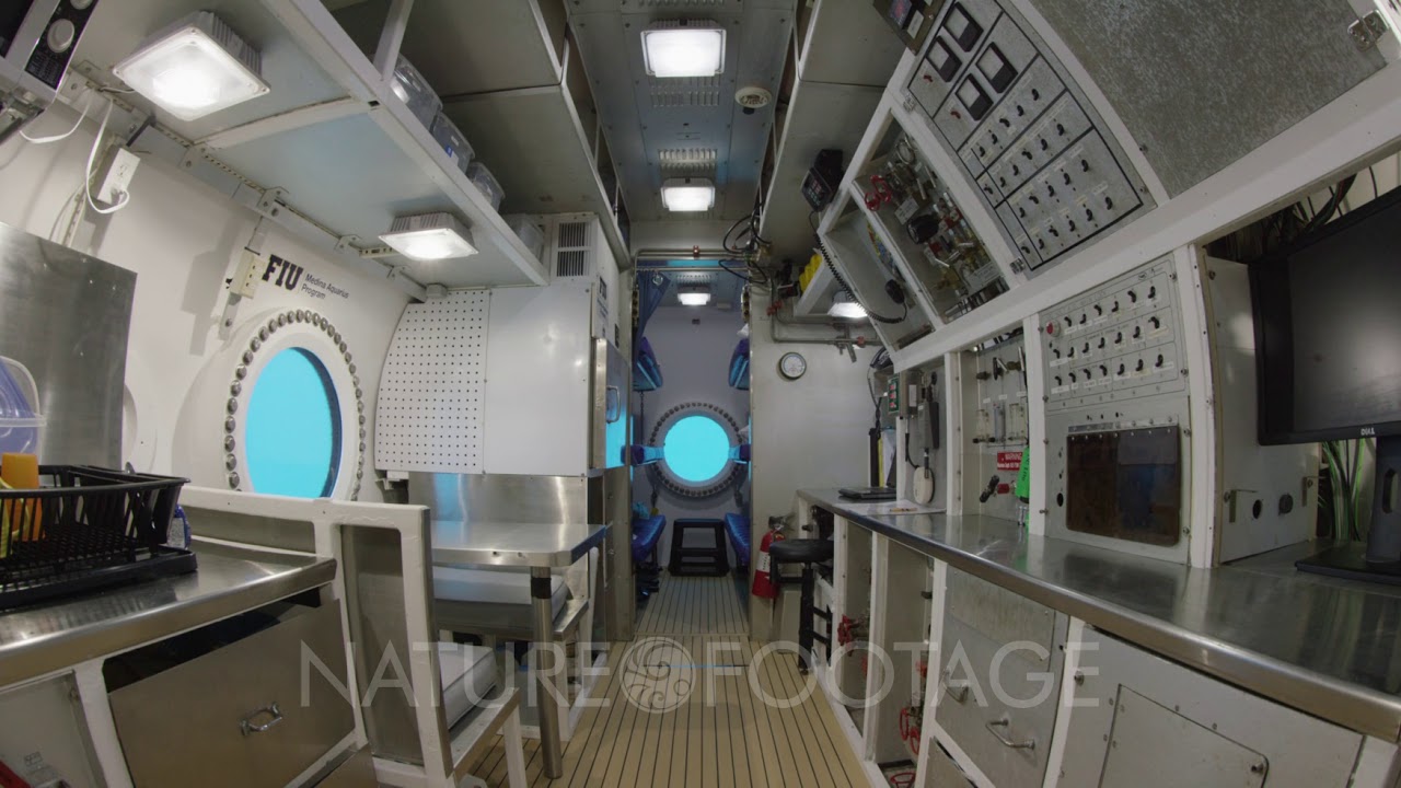 Inside Aquarius Reef Base, Key Largo, Florida