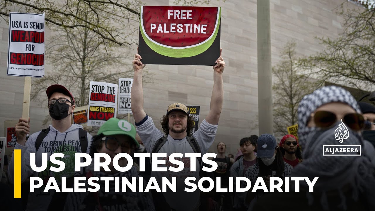 Palestinian solidarity protest in Washington draws thousands despite crackdown
