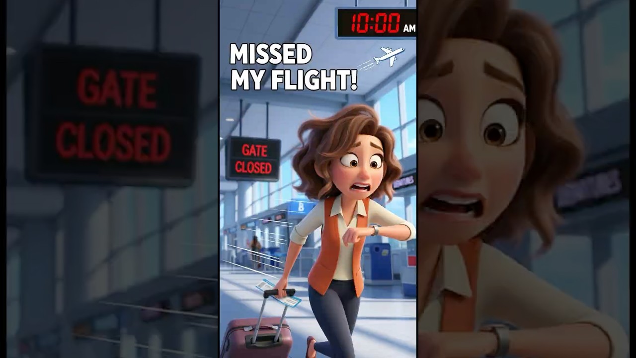 Missed My Flight! | Everyday English Story for Travelers #Shorts
