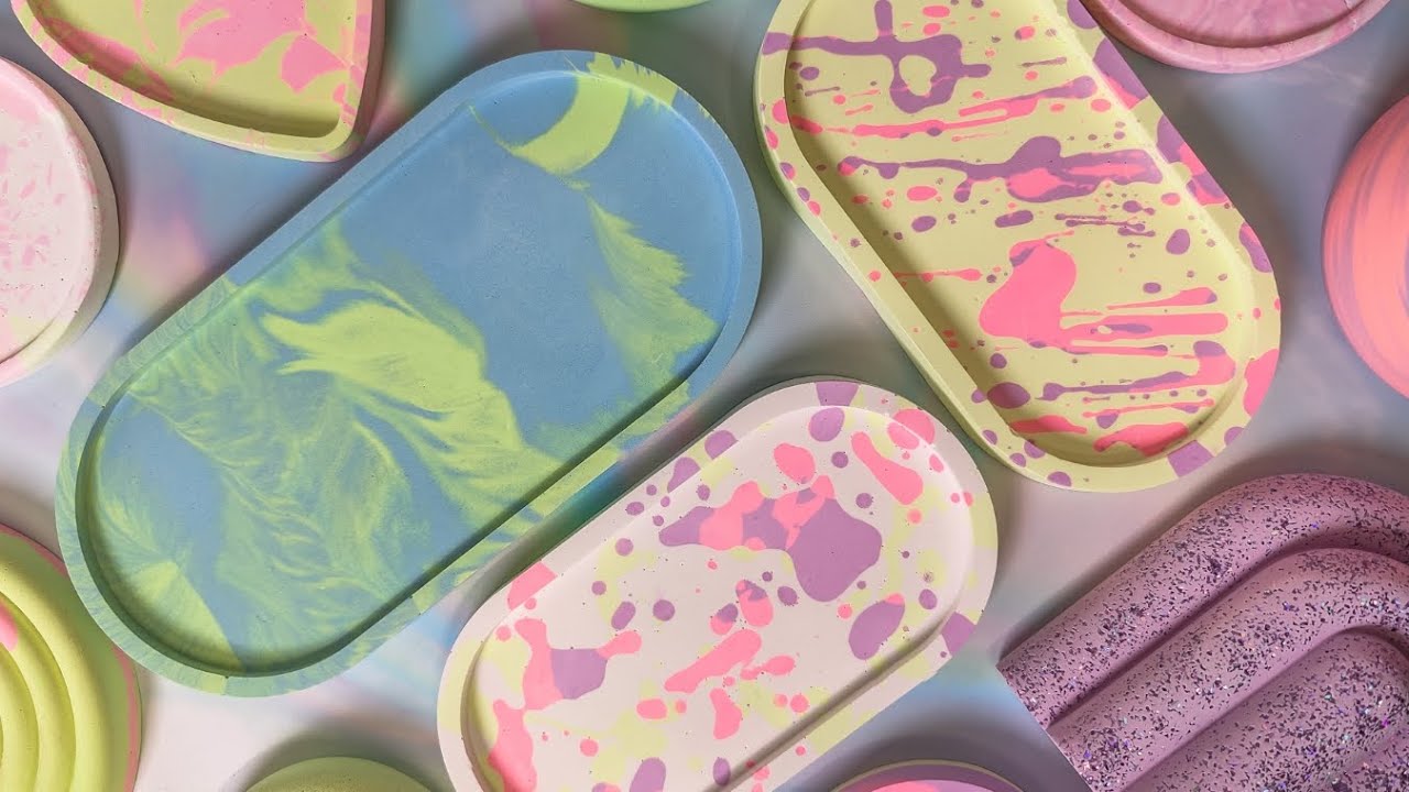 Learn 3 different neon pigment techniques with Ecrylimer Pro Eco Resin - and how to remove bubbles!