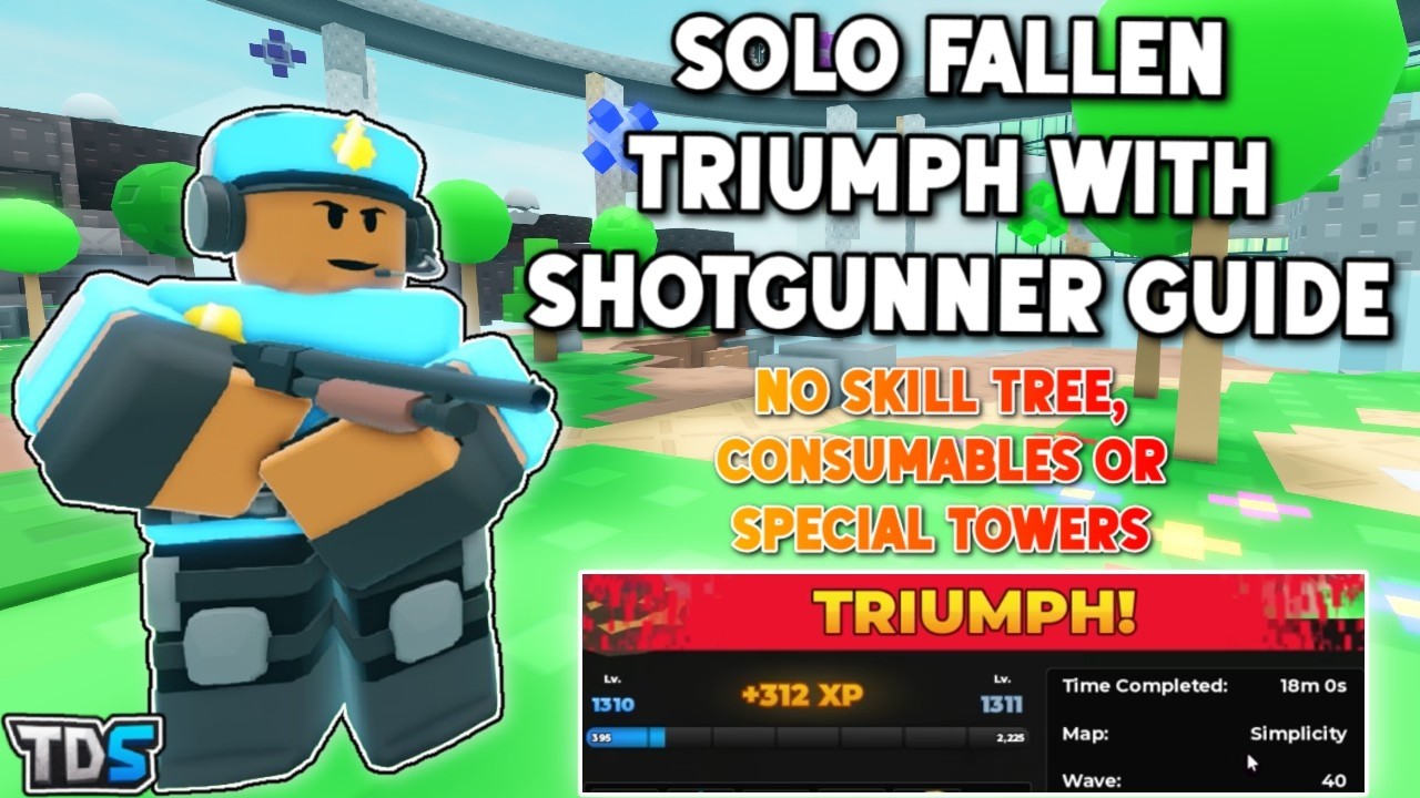 NST Solo Fallen Guide with Shotgunner | Roblox TDS
