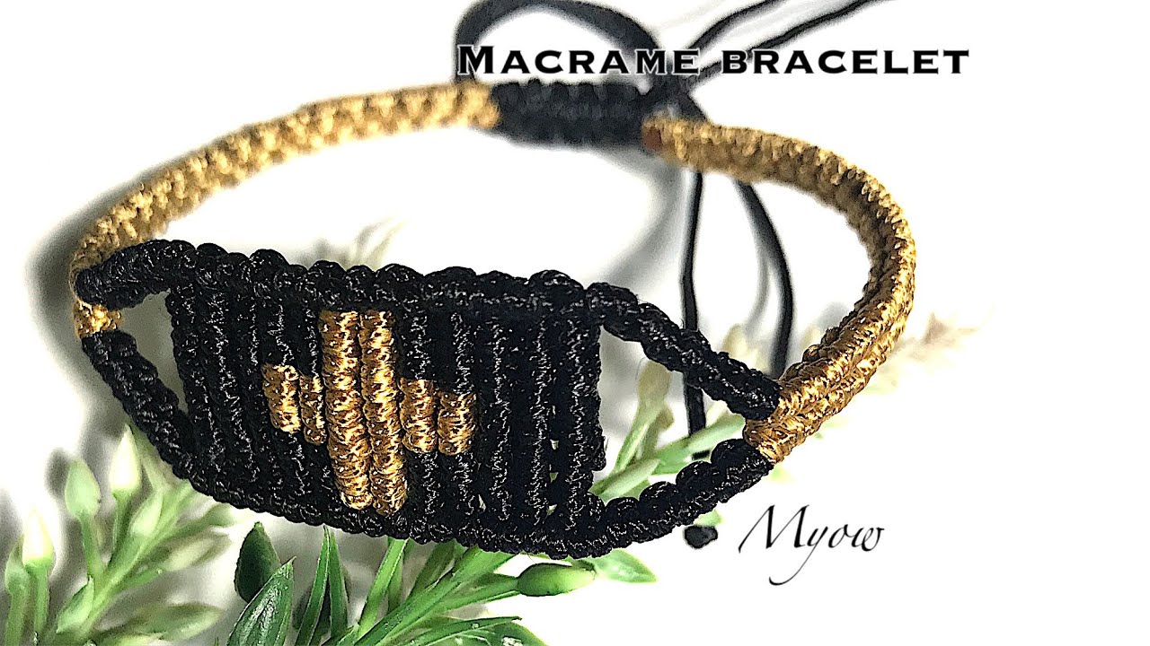 DIY - MACRAME BRACELET WITH CROSS - MACRAME TUTORIAL - MYOW 195
