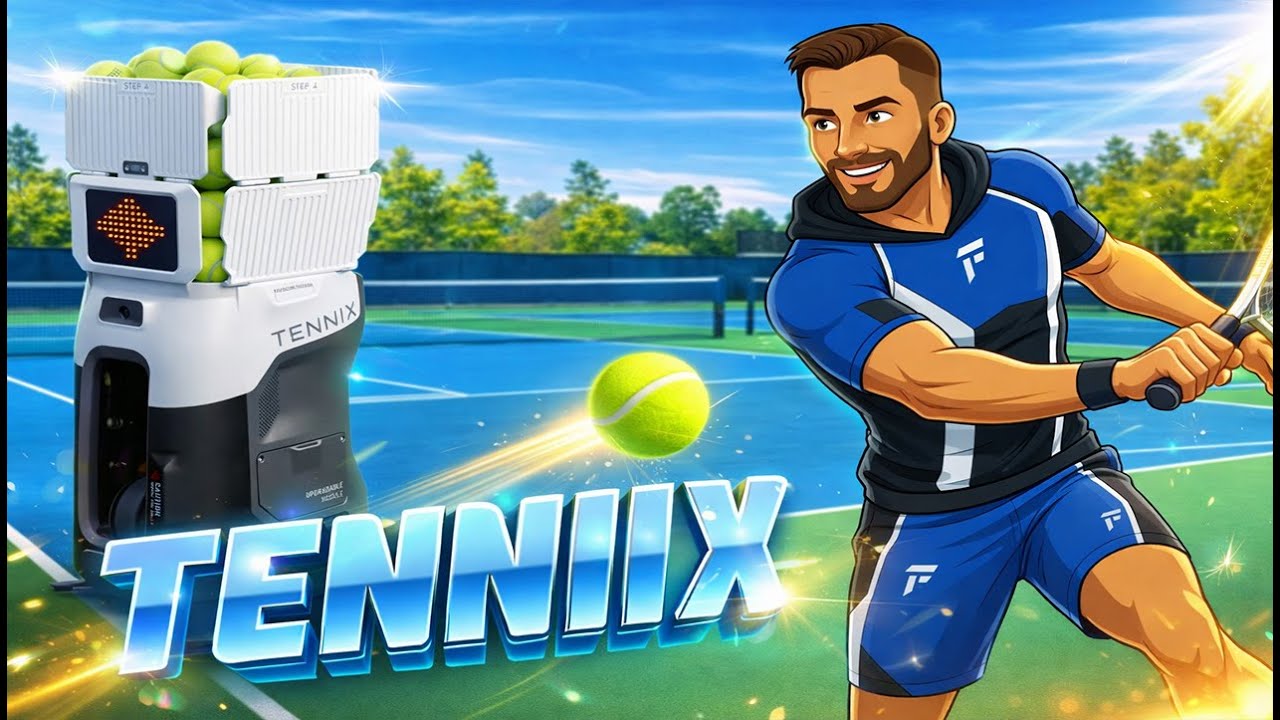 Tenniix at CES 2026 -  World's First Vision-Based Tennis Robot - Only 19 lbs, 4hr of Playtime