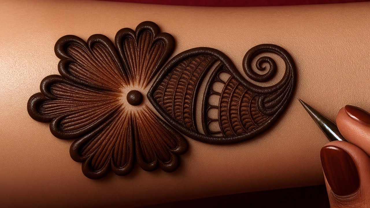 Very Easy Simple Arabic Mehandi Design||New Easy Style Mehndi Design||Front Hand Mehndi Design 