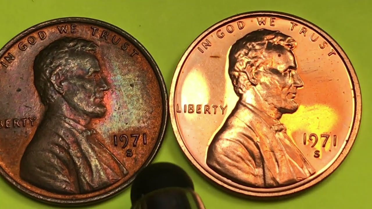 US 1971 S Lincoln Penny - Identifying the Proof Version - United States One Cent Coin