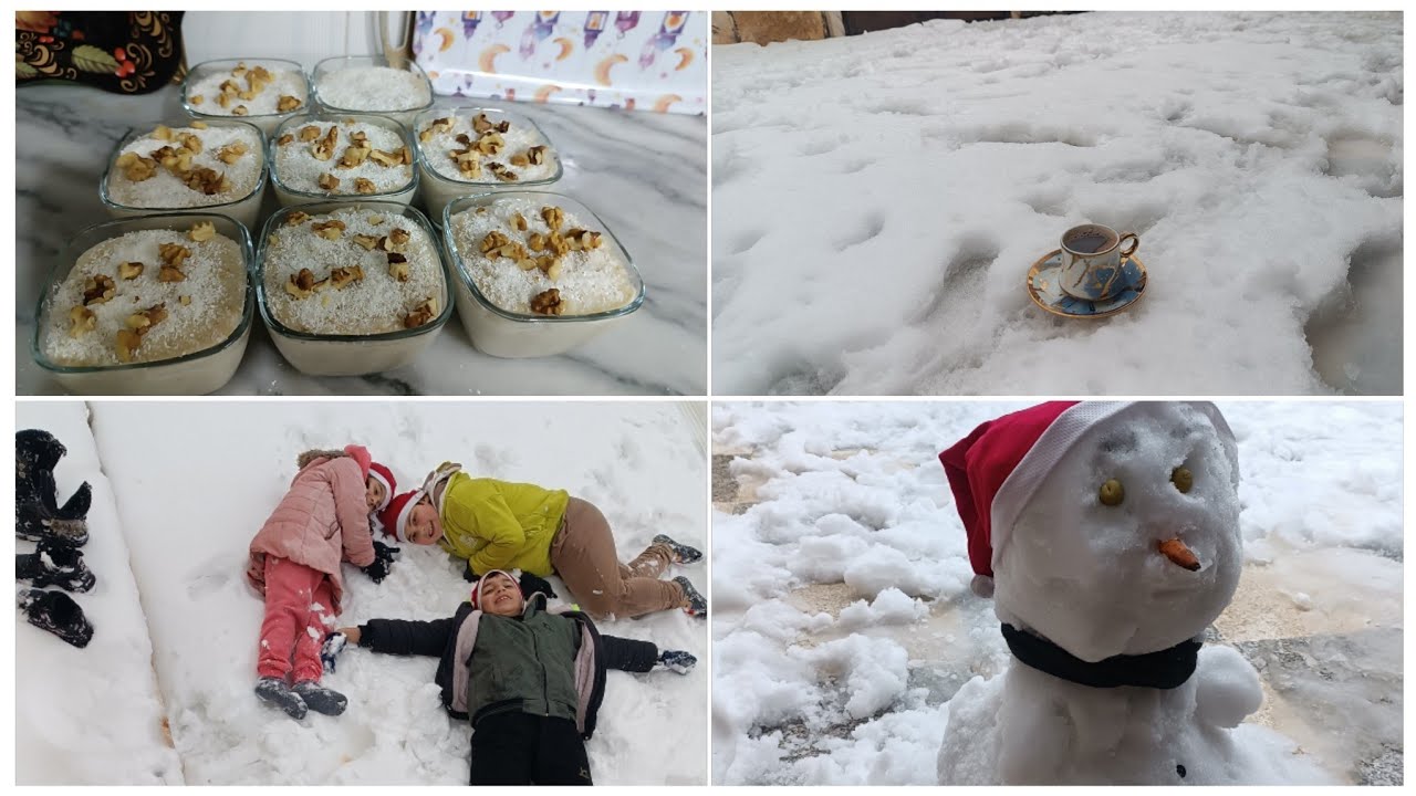رجلي التلج الأحول🤣☃️☃️يوم شتوي أبيض🌨️🌨️