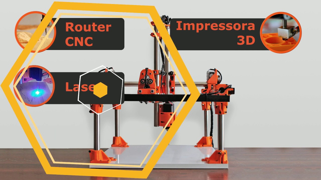 Router, laser e impressora 3D - Fabrica na garagem