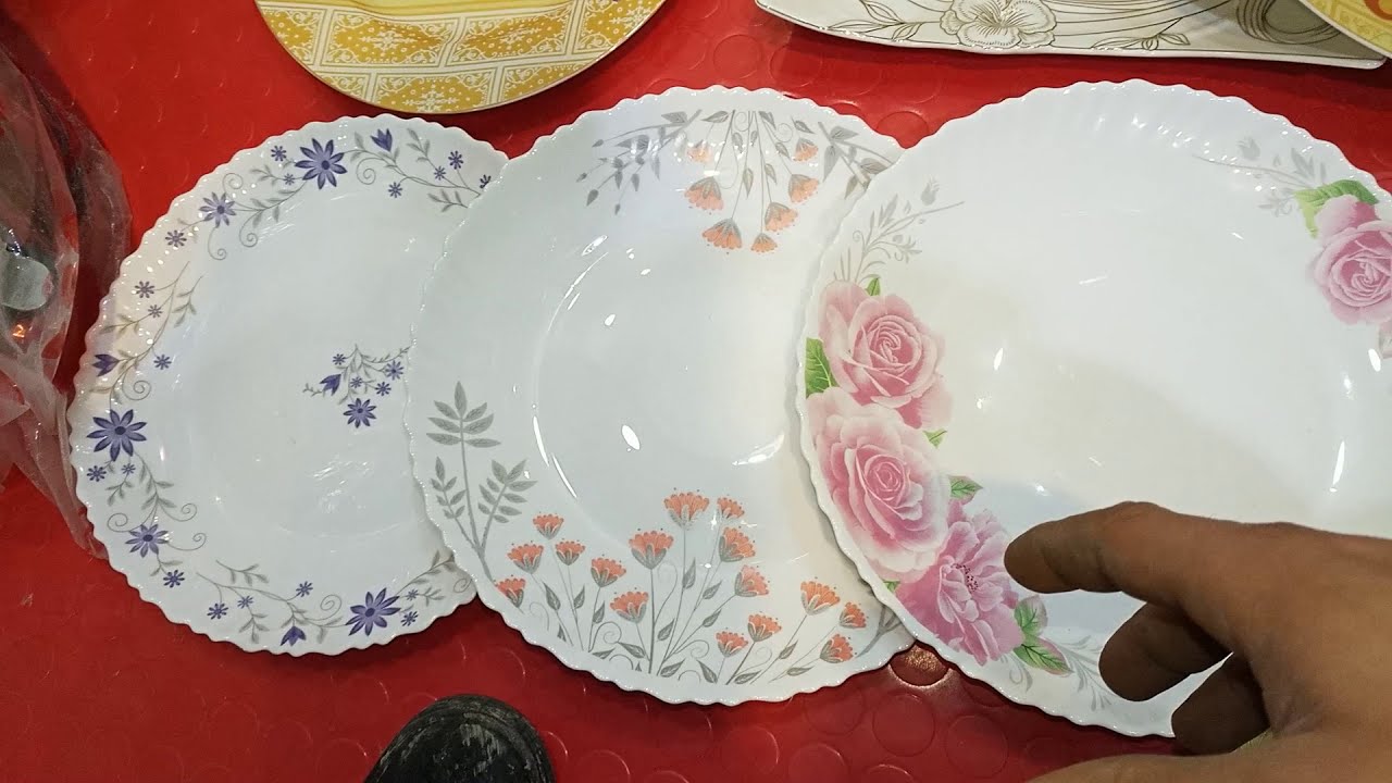 50 new Dinner set colors marble. Cheeni. Bone.  Embossed.  By Zeeshan crockery store..