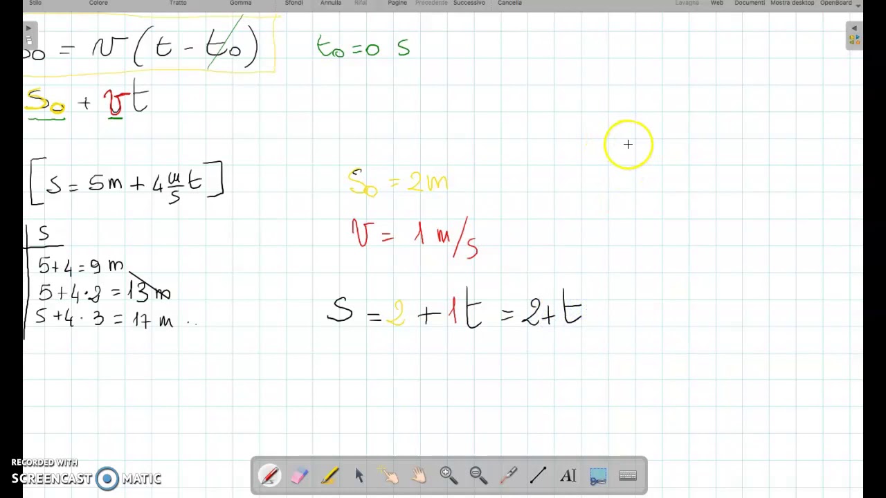 velocità media, equazione oraria - 2 E
