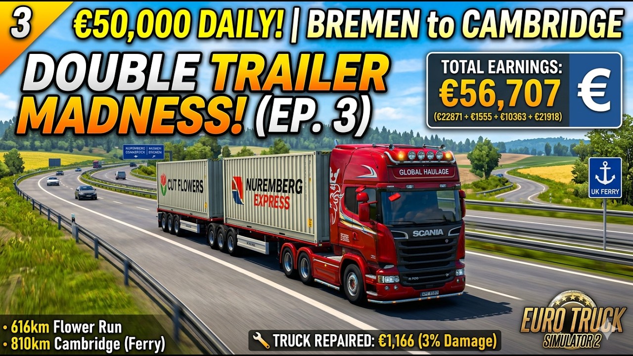 Making €50,000 in One Trip? 💶 High Stakes Deliveries & Ferry Crossings / Follow up Live Episode 3