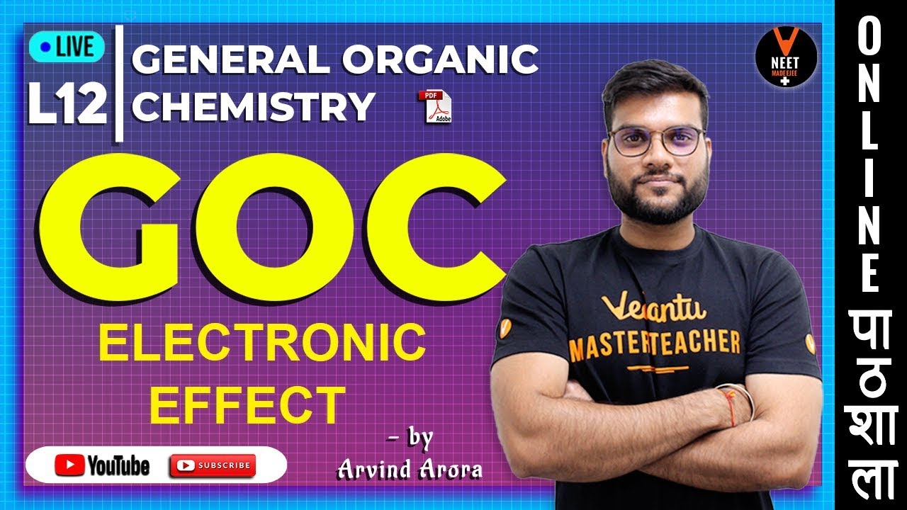 Electronic Effect | GOC L-12 | Class 11 Chemistry | NEET 2023 | NEET Chemistry | by Arvind Arora