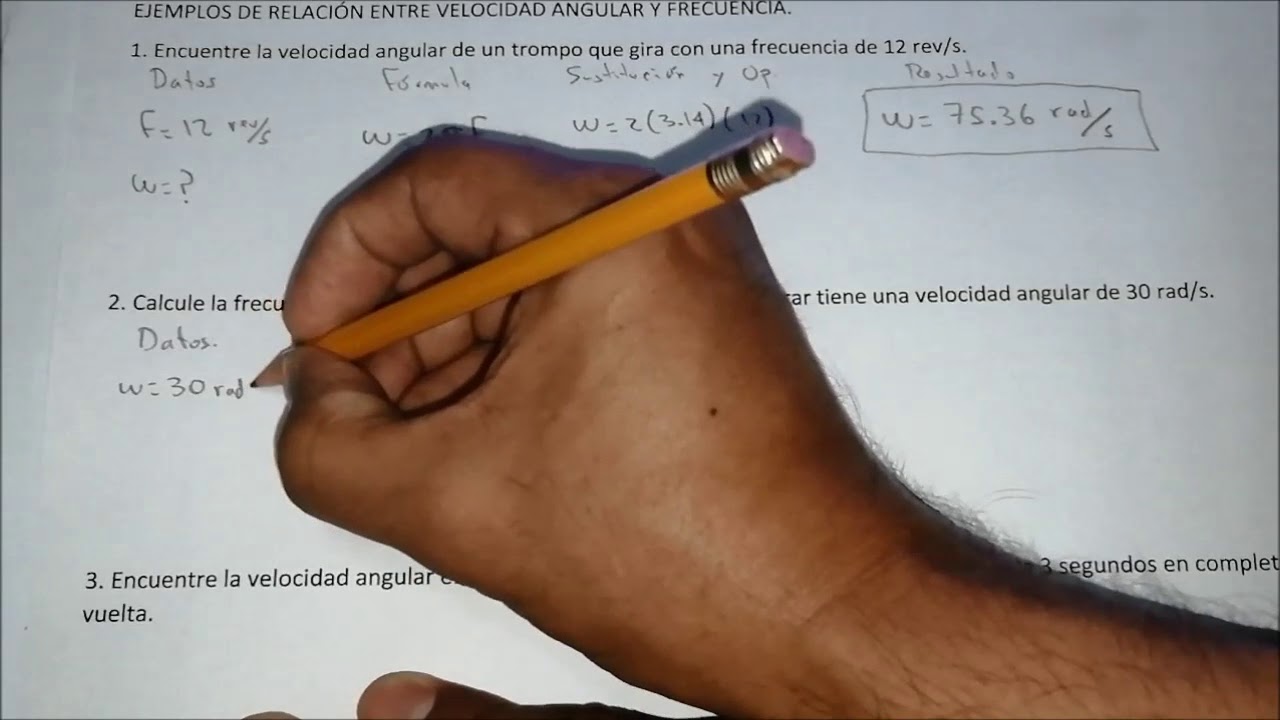 VELOCIDAD ANGULAR Y SU RELACIÓN CON LA FRECUENCIA, CONCEPTOS Y EJEMPLOS