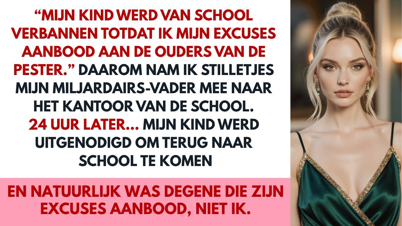 Ze zeiden:“Uw kind mag pas terugkomen als u excuses aanbiedt” Ik kwam met mijn miljardair-stiefvader