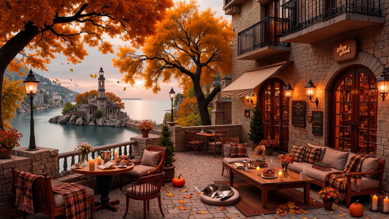 August Jazz Autumn Caf&eacute; ☕🍁 Relaxing Fall Coffee Shop Ambience with Smooth Jazz Music for Working