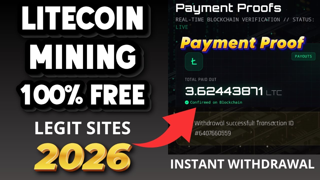 EARN FREE CRYPTO, MINING GRATIS TERBUKTI MEMBAYAR, FREE LITECOIN CLOUD MINING LEGIT SITES 2026