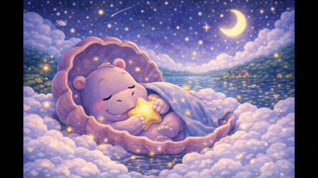 하미와 함께 잠드는 15분 자장가 🦛🌙| Baby Lullaby Sleep Music