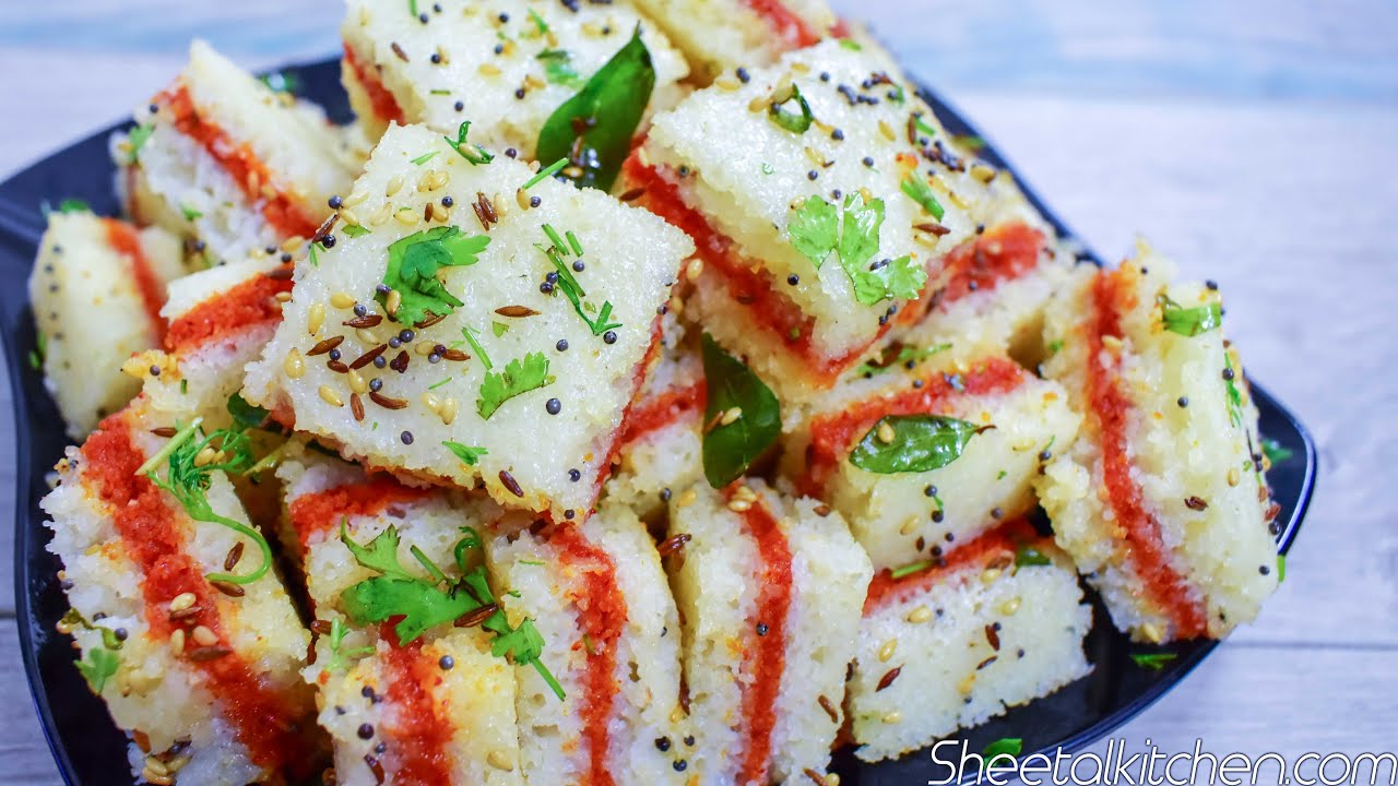 बिना दाल चावल भिगोये 30 min में नए इंस्टेंट लहसुनि सैंडविच ढोकला | Garlic Sandwich Dhokla recipe