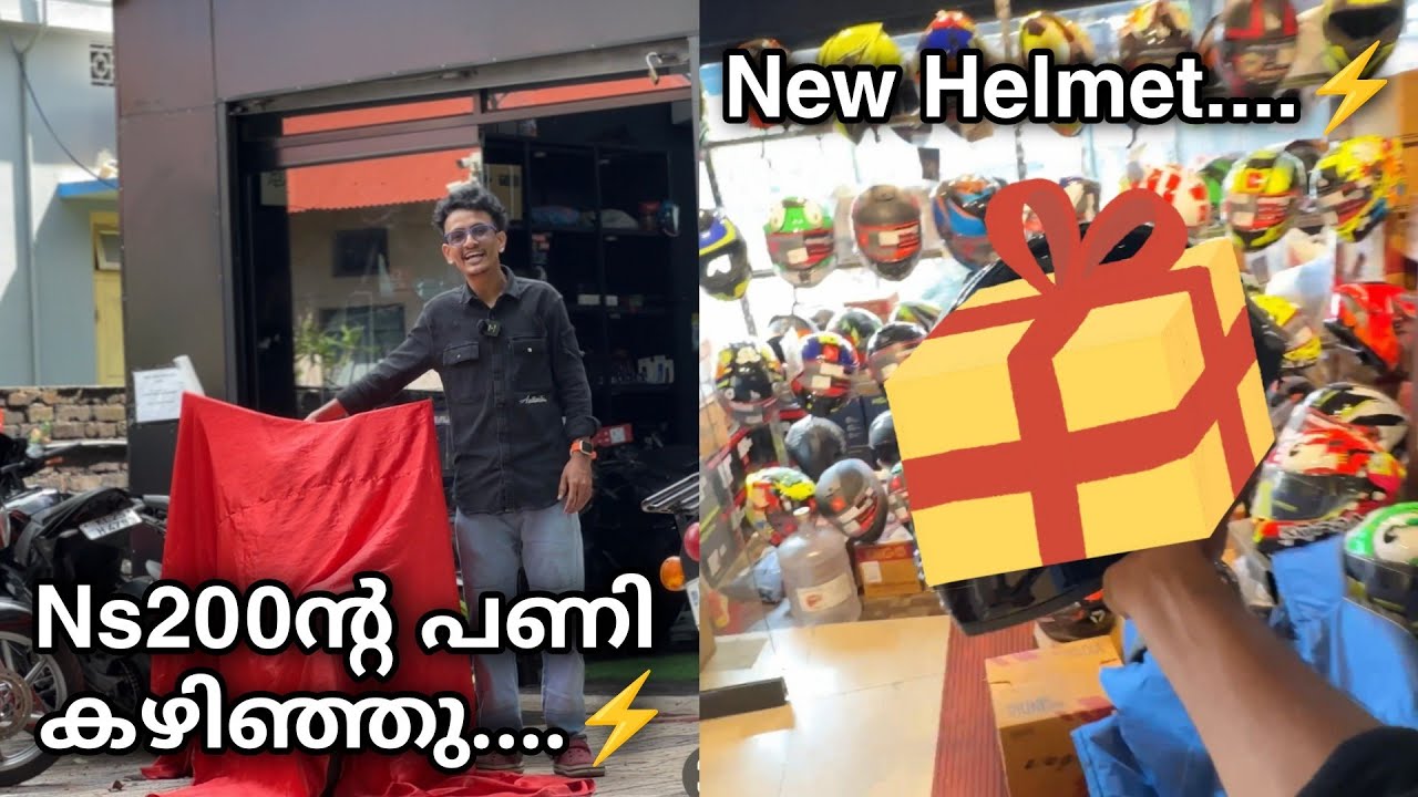 Ns200 പണി കഴിഞ്ഞു...⚡||New Helmet AGV k1....⚡