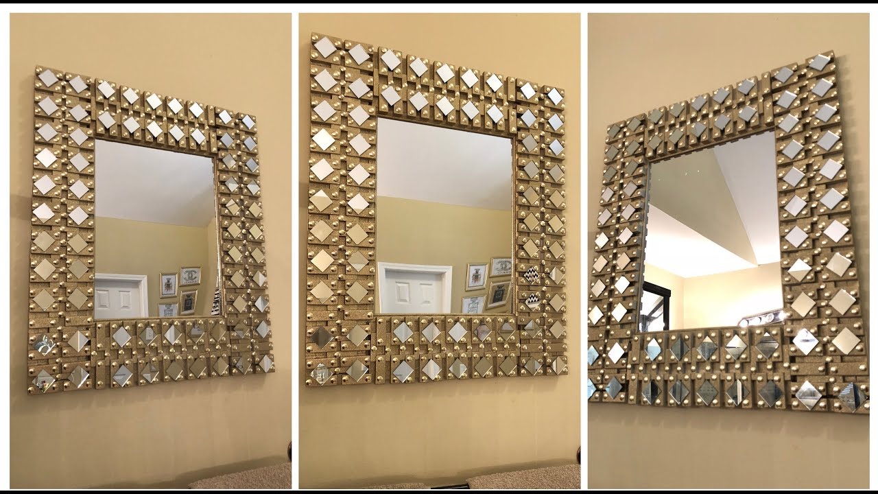 Dollar Tree DIY || Gold Glam Wall Mirror