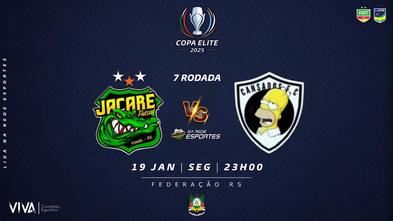 7ª RODADA COPA ELITE - Jacaré FC x Cansados FC