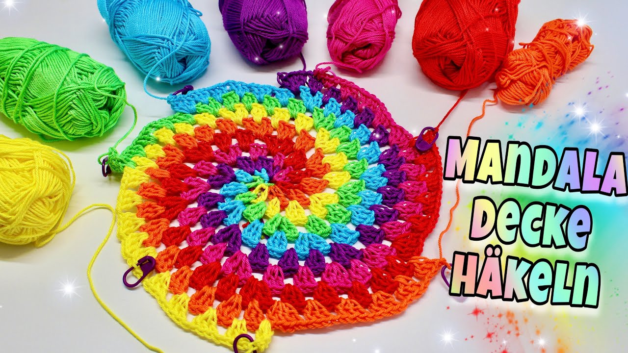Spiral 🌀 Mandaladecke häkeln | #GrannySquere | für Anfänger |