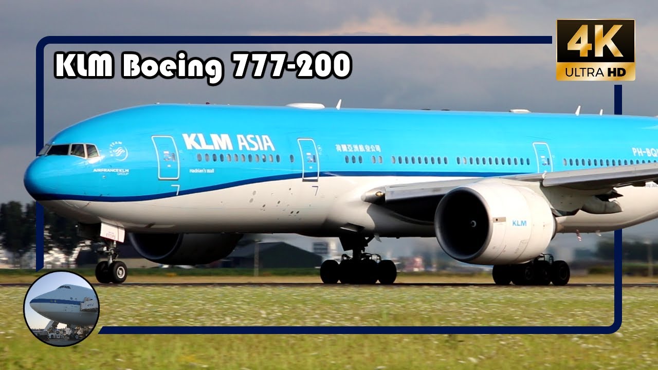 [4K] KLM Boeing 777-200ER takeoff at Amsterdam Schiphol Airport | 4K Planespotting