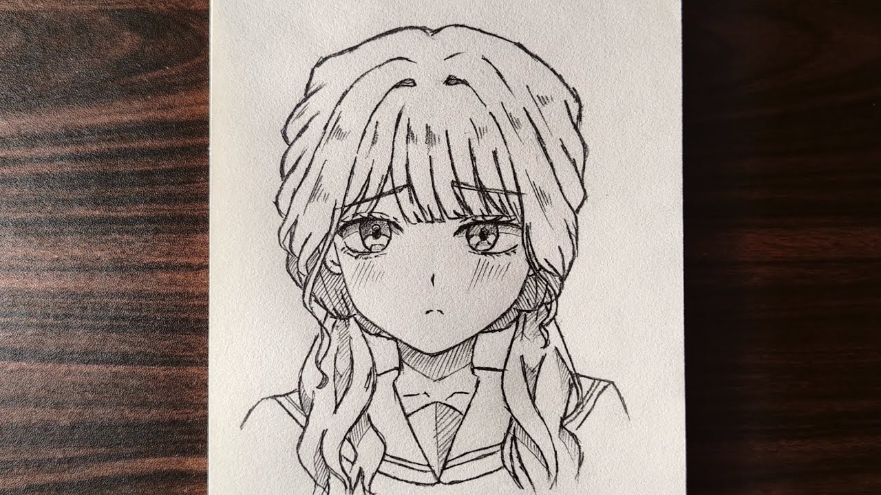 Easy drawing anime for beginner | HOW TO draw anime girl step by step