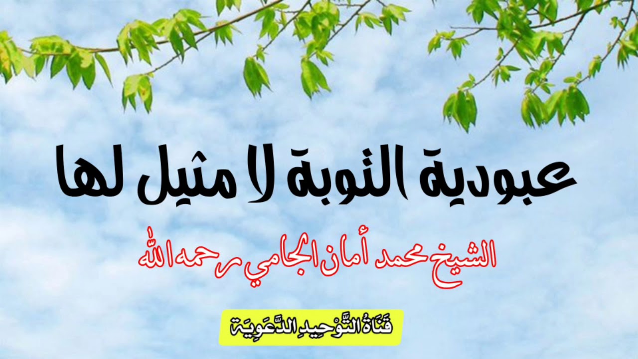 عبودية التوبة لا مثيل لها | الشيخ محمد أمان الجامي رحمه الله