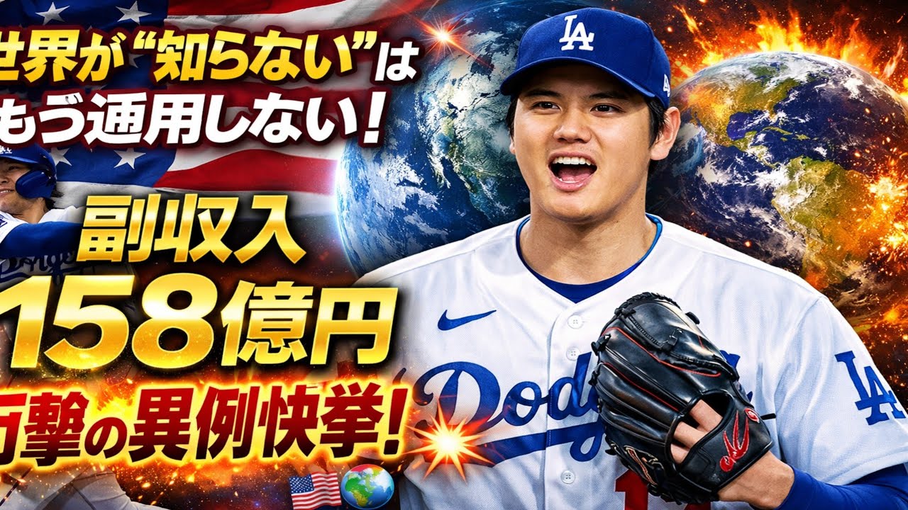 🔥⚾ 大谷翔平、世界が“知らない”はもう通用しない！副収入158億円＆常識破壊の異例快挙に米国騒然 🇺🇸🌍💥