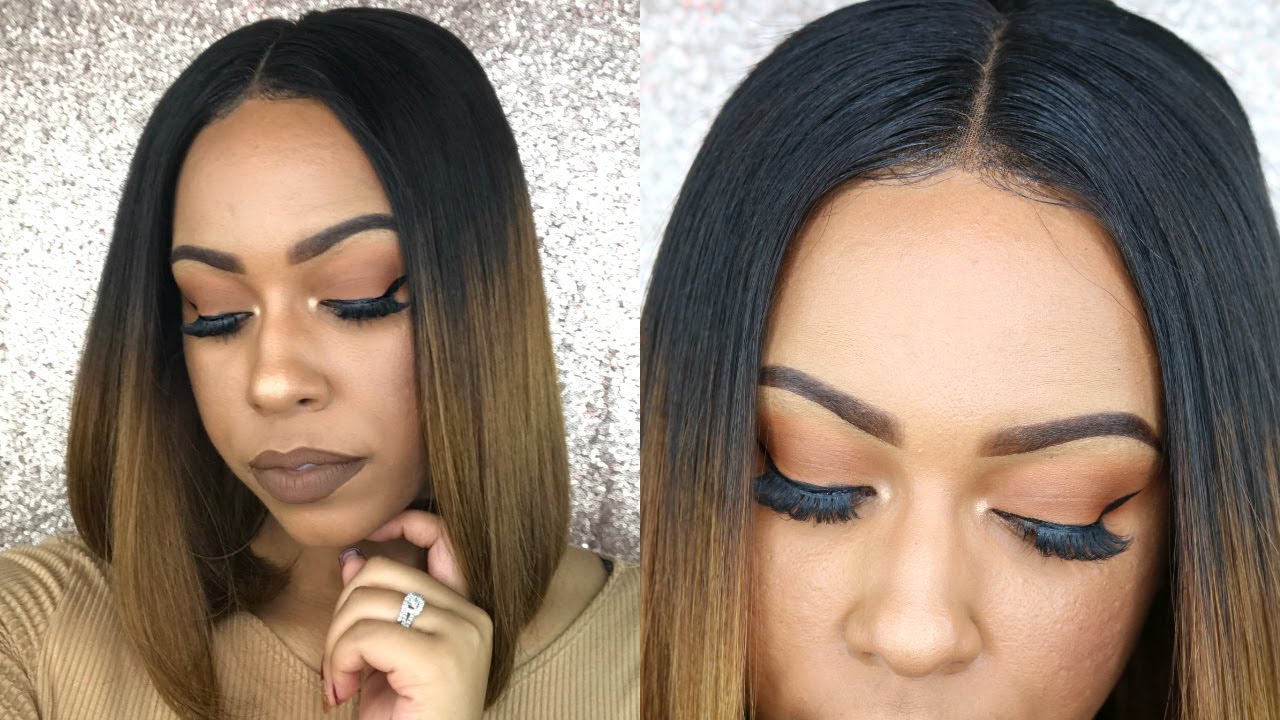 Easy Application! | ERICA - MALAYSIAN OMBRE STRAIGHT BOB LACE FRONT WIG - LFW010 | MyFirstWig.com