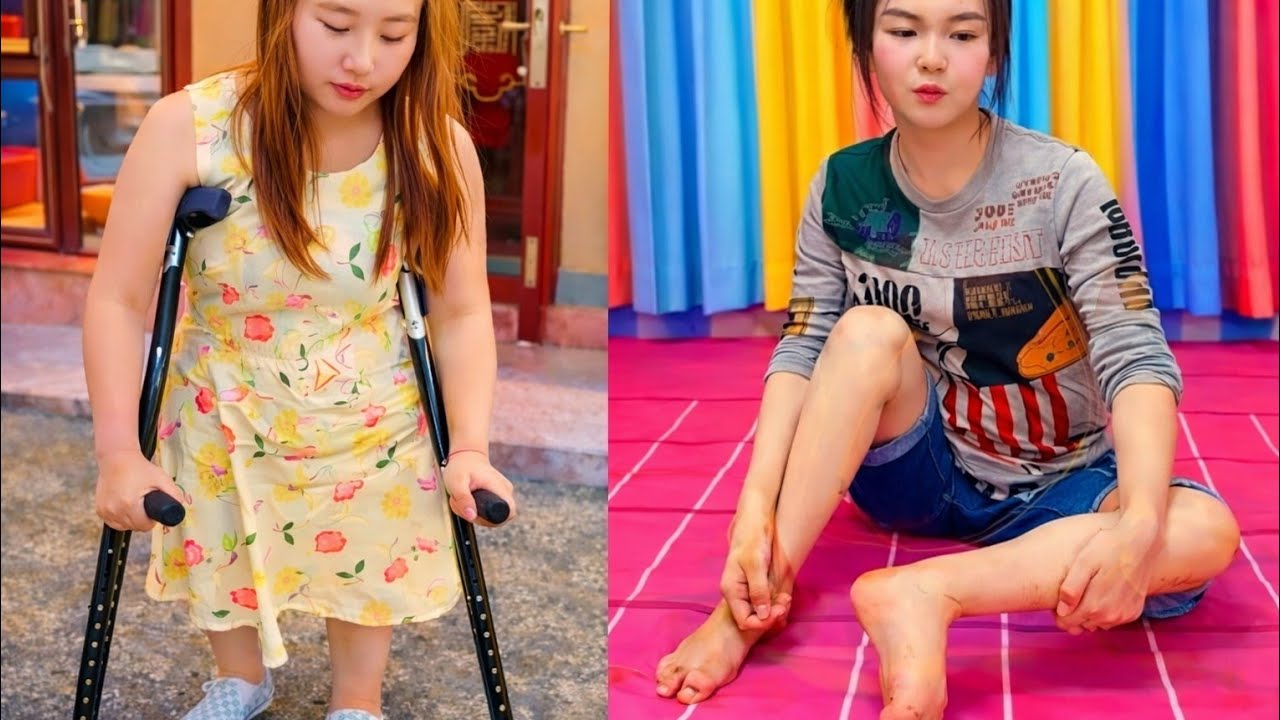 Polio Woman with Flexible Legs | Real Daily Movement