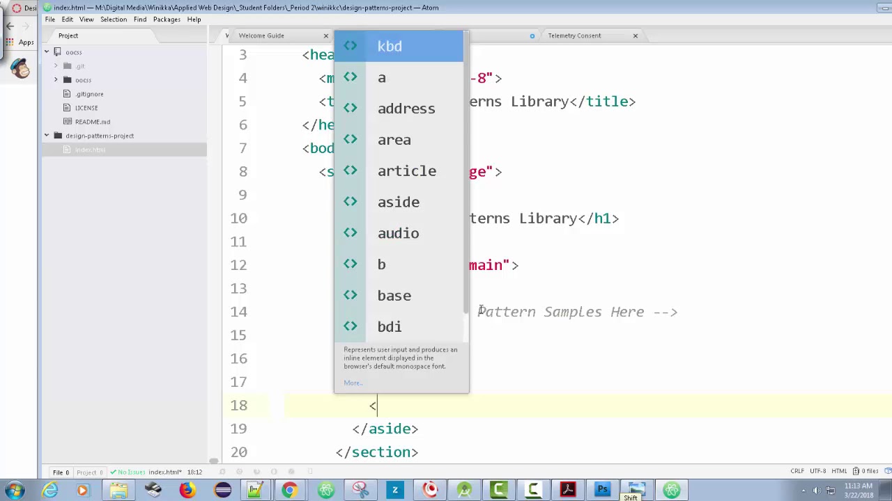 Develop a Design Pattern Library Website Project
