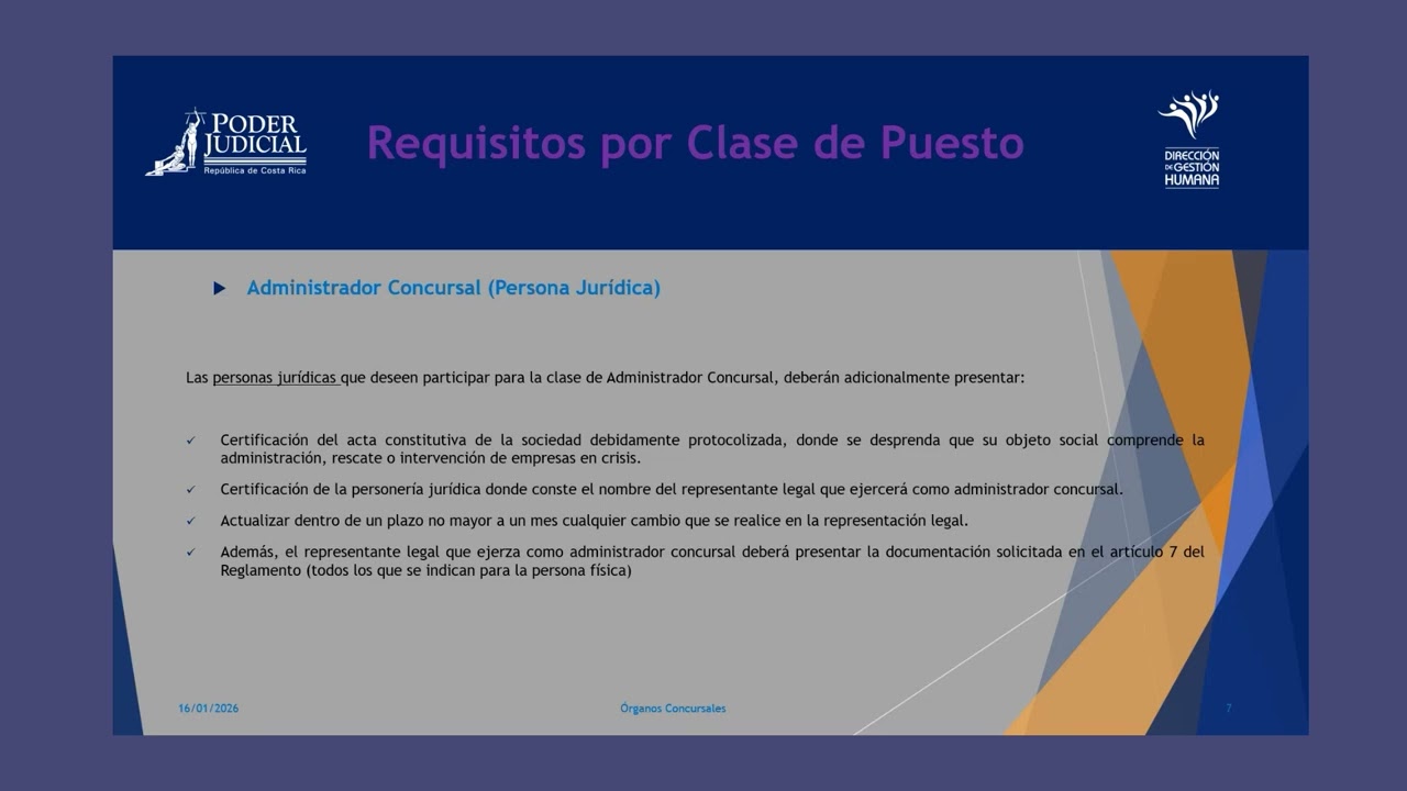 Acreditación de personas interventoras administradoras liquidadoras auxiliares concursales