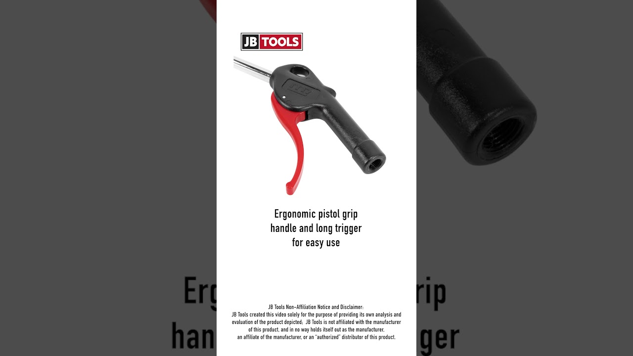 M7 LONG AIR BLOW GUN WITH 35” BENT NOZZLE AND AIR GUN SAFETY NOZZLE TIP (JC-435C)