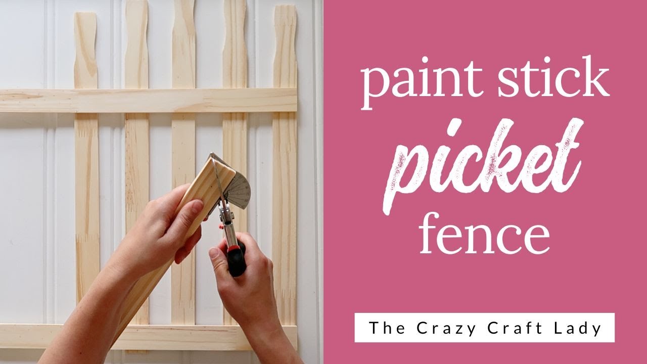 Paint Stick Picket Fence Craft