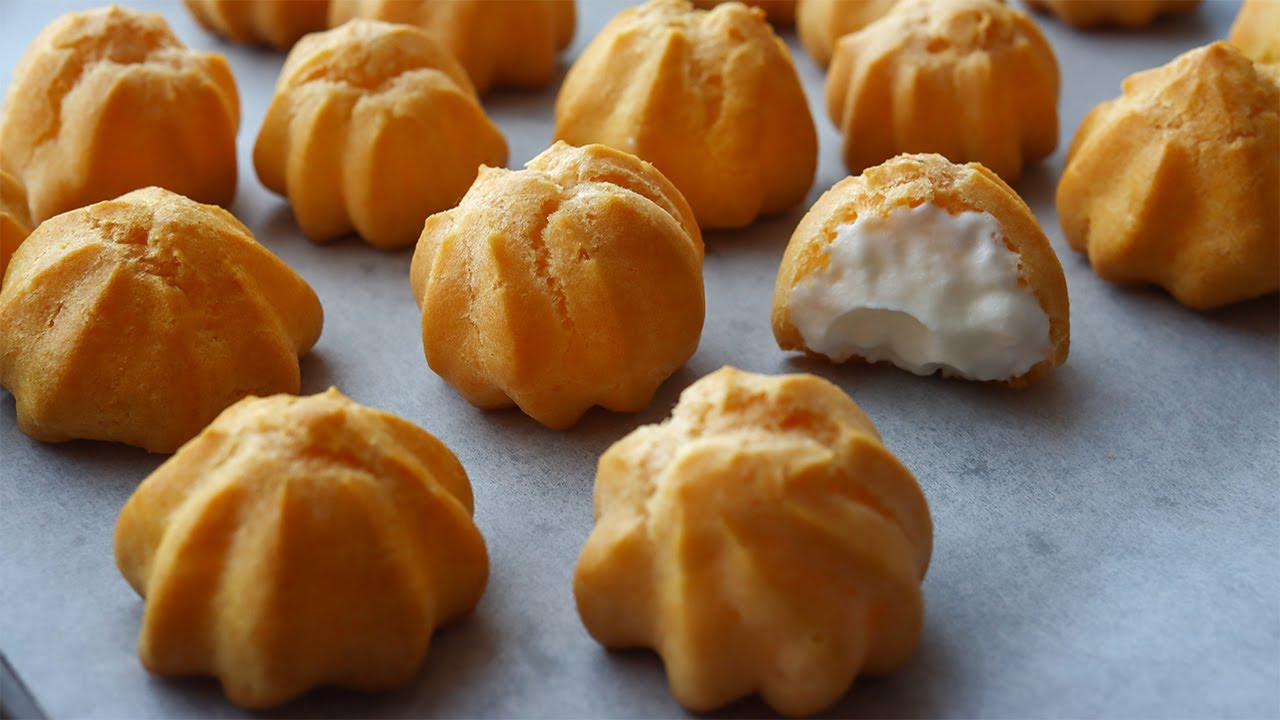 Easy Mini Cream Puffs (Tasty, Quick, Bite-sized Snack丨Perfect Dessert）