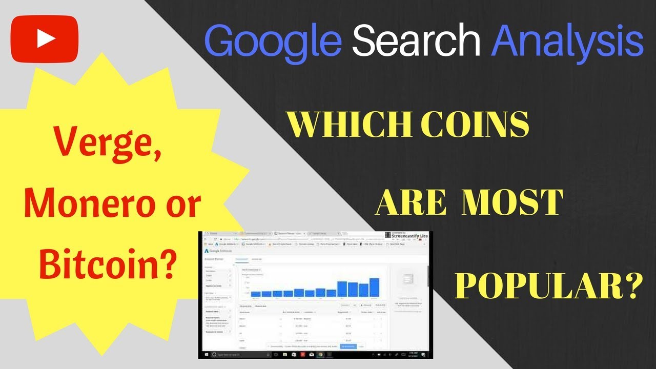 Google Cryptocurrency Search Analysis | Are Verge and Monero More Popular than Bitcoin??