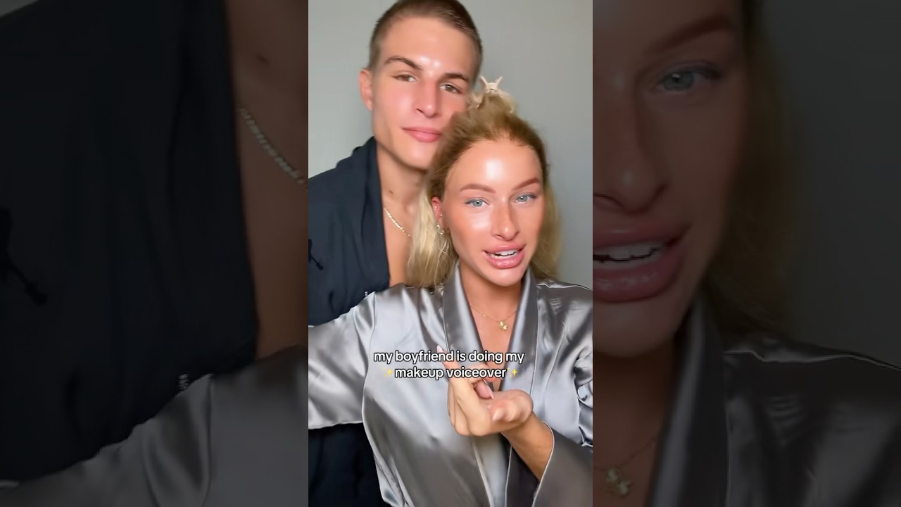 BOYFRIEND DOES MY MAKEUP VOICEOVER #fail #funny #makeup #boyfriend #beauty