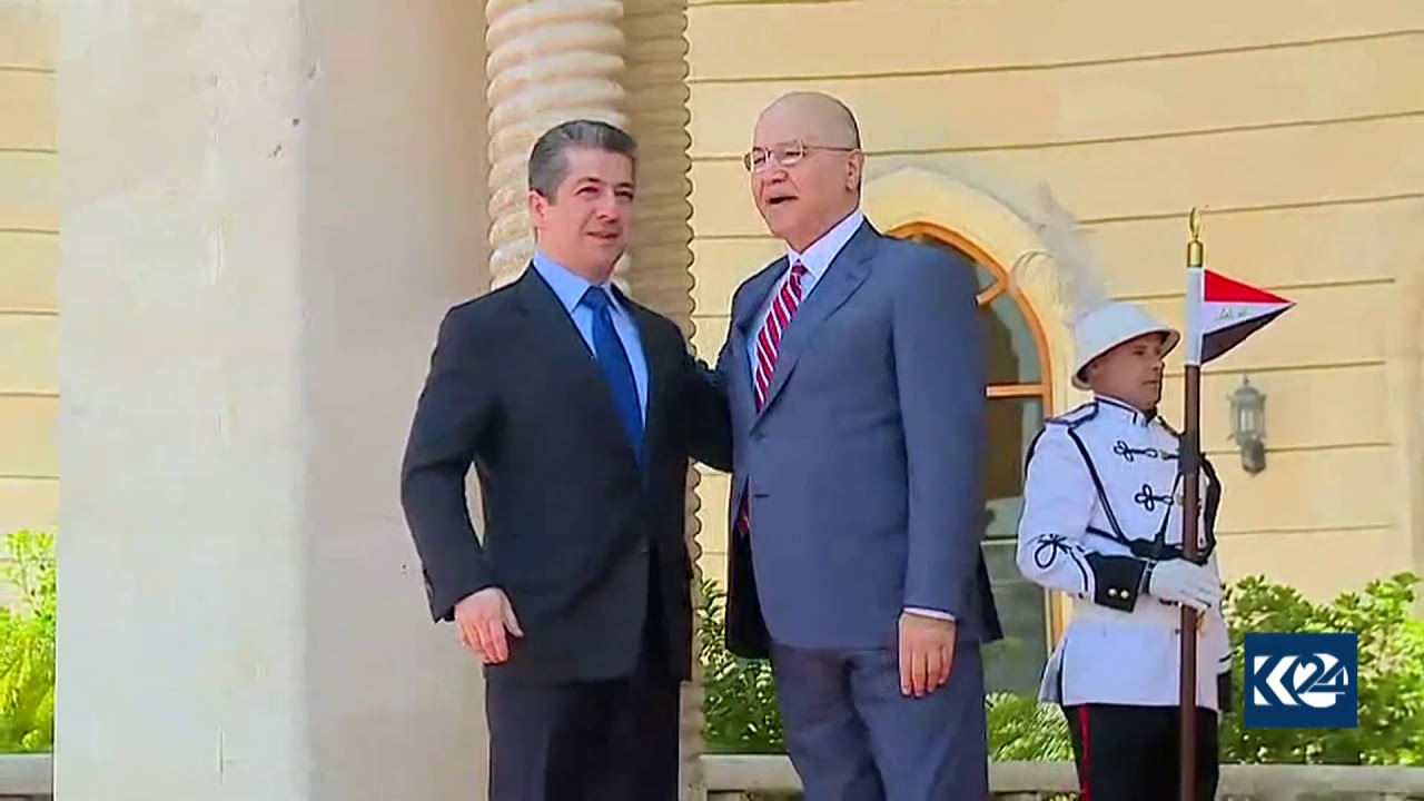 KRG PM Masrour Barzani meets with Iraqi President Barham Salih in Baghdad