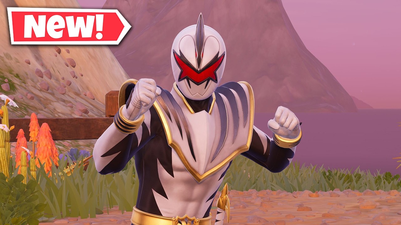 Новый скин Белого Динозаврика Рейнджера в Fortnite! (Power Rangers Dino Thunder)