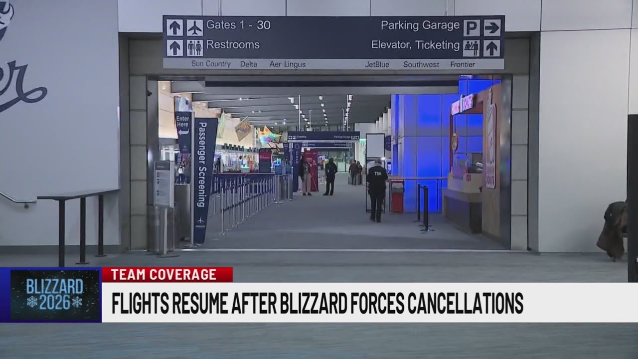 Morning flights disrupted at Bradley International Airport after blizzard