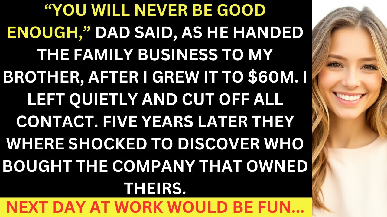 My Dad Handed Our Family Business To My Brother, 5 Years Later I Became Their CEO...