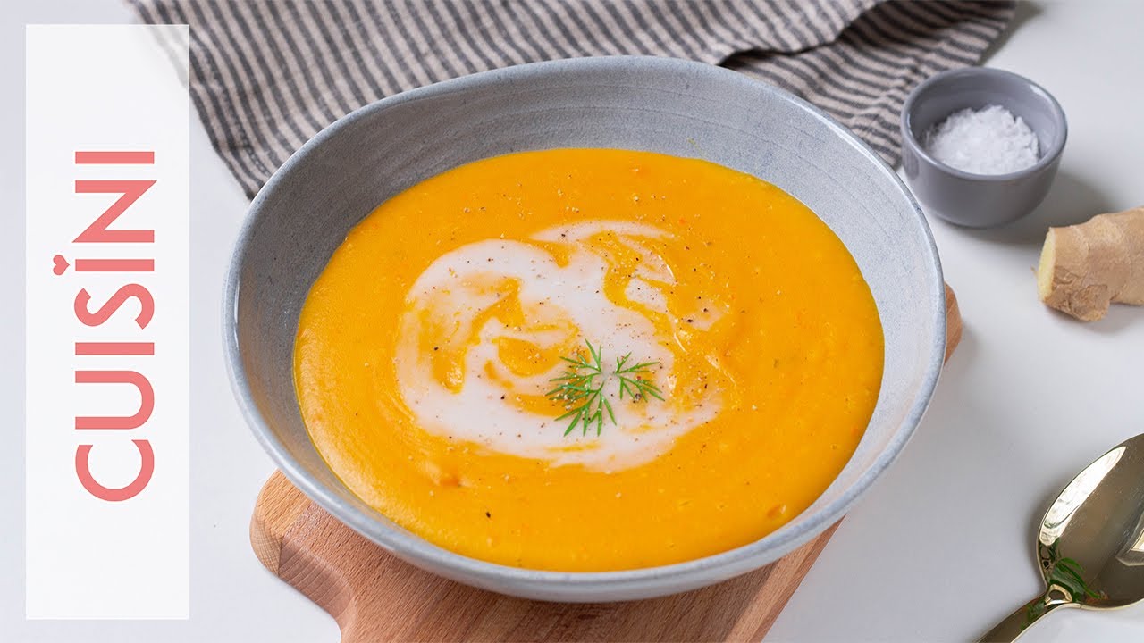 KÜRBISSUPPE mit Kokosmilch und Ingwer (20 Minuten Rezept!) | Kürbis Rezepte