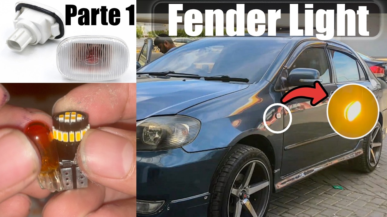 Instalando Luz LED en Guardafango [Lado Conductor] | Toyota Corolla 2005-2008