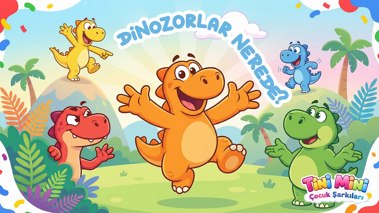 Renkli Dinozorlar Nerede? 🦖🎨 | Eğitici Çocuk Şarkısı | Tini Mini Çocuk Şarkıları