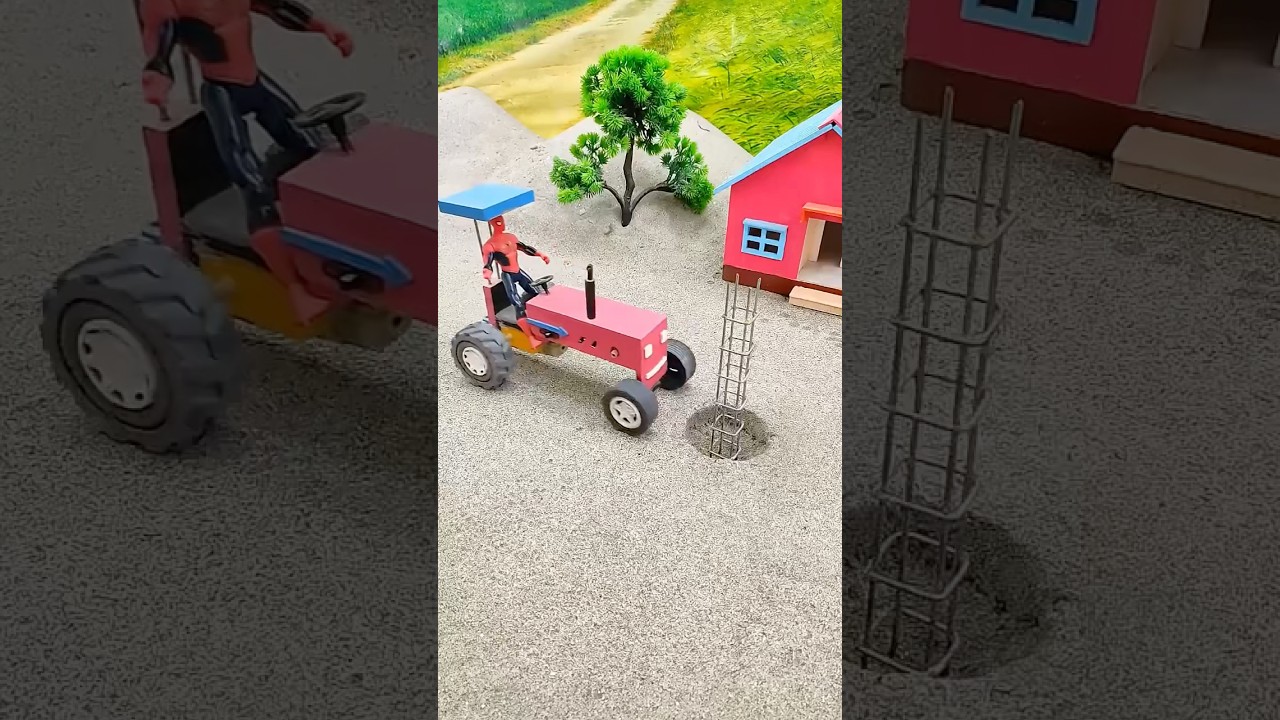 diy mini tractor construction bridge video | tractor wala video | #shorts #youtubeshorts