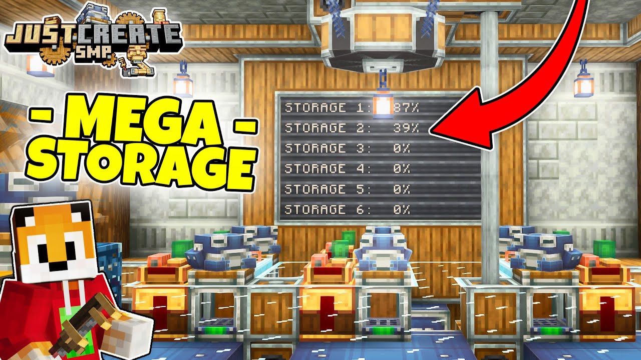 I built a HUGE STORAGE SYSTEM in Minecraft Create Mod [#5]
