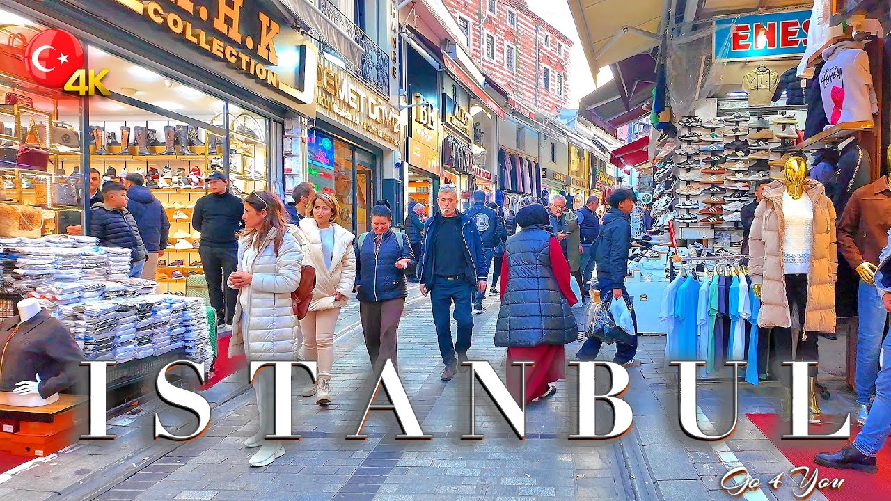 ISTANBUL TÜRKIYE 🇹🇷 4K Colorful Walking Tour in the Metropolis of the World Ambient Sound